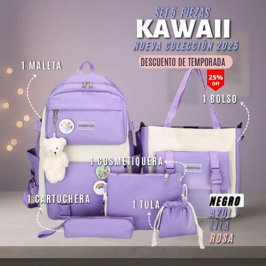 SET 5 PIEZAS KAWAII