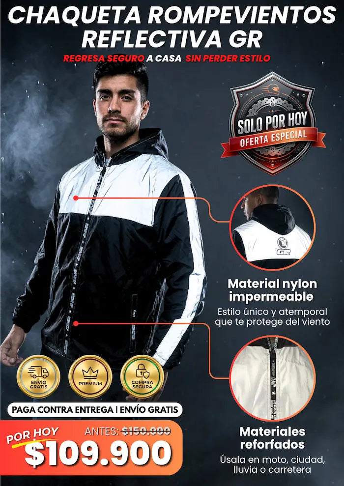 CHAQUETA REFLECTIVA ROMPEVIENTOS GR