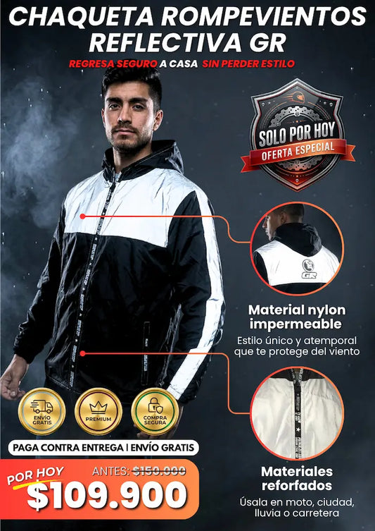 CHAQUETA REFLECTIVA ROMPEVIENTOS GR